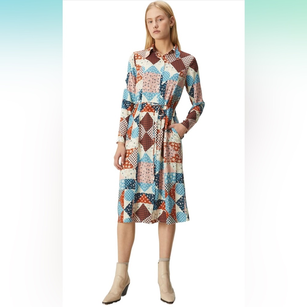 NWT Patchwork Midi Dress - Picture 5 of 5